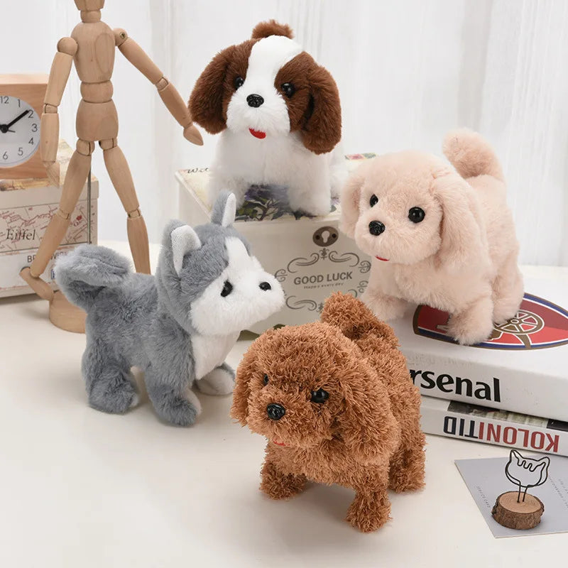 🐶🎶 Baby Walking & Barking Plush Puppy Toy – Interactive Electronic Pet with Tail Wagging | Montessori Toy for Toddlers & Kids