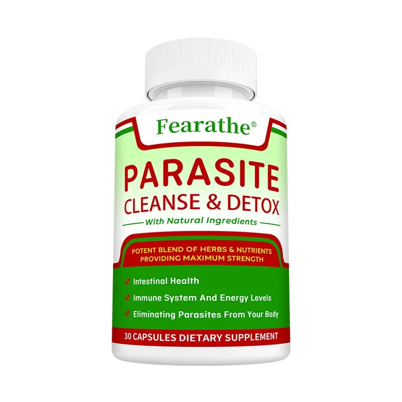 🌿 Parasite Cleanse – Natural Herbal Gut Support | Bowel & Digestive Cleanse | Detox & Immune Support | 30/60/120 Capsules