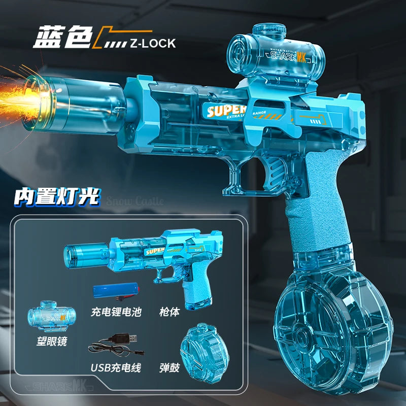 🔫💦 Electric Water Gun Toy | Portable Automatic Burst Blaster ⚡ | Kids Outdoor Summer Fun 🌞🏖️ Water Toys
