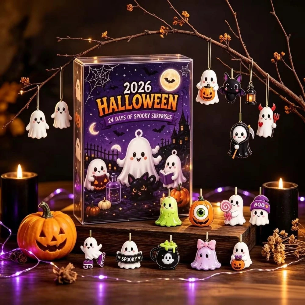 Halloween Advent Calendar – 24-Day Spooky Acrylic Ornament Countdown