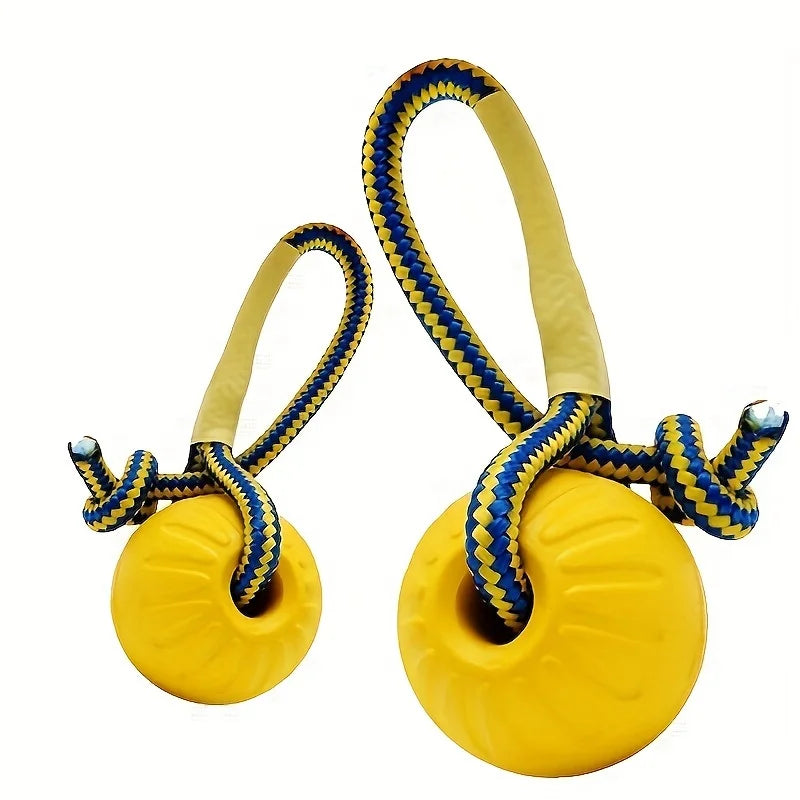 🎾🐶 EVA Floating Dog Ball – Bite Resistant Pull Ring Rope Toy