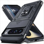 Slide Camera Armor Case with Magnetic Ring Holder for Google Pixel