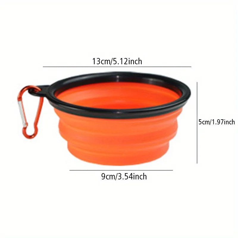 🐾🥣 Portable Folding Silicone Dog Travel Bowl – Food & Water