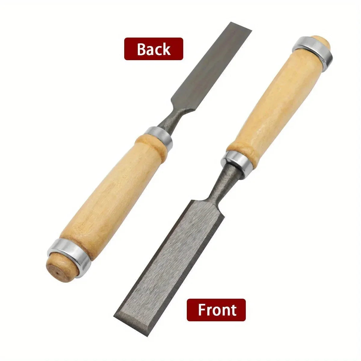 4Pcs Wood Carving Chisel Set 🪵 | Professional Woodworking Tools with Beech Handles (0.24–0.94in)