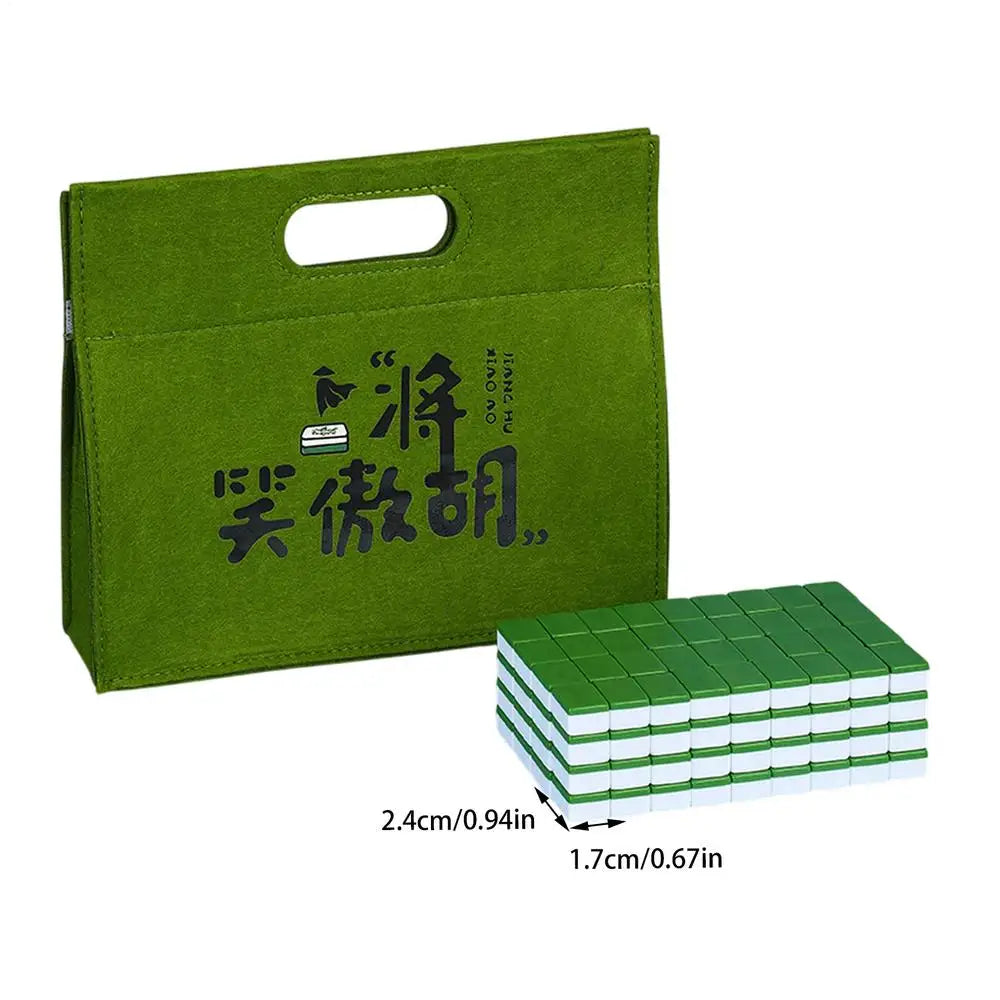 Chinese Mahjong Game Set – 144pcs Mini Melamine Tiles 🎴 Portable Numbered Mahjong Set for Family Fun, Travel & Game Nights 🧳 Durable, Clear Engraving, Complete Accessories Included