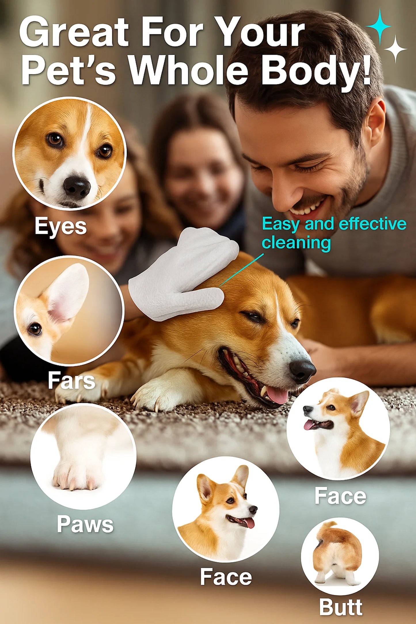 Pet supplies, pet disposable gloves, bathing and cleaning for cats and dogs, dry cleaning, wet wipes, and gloves.