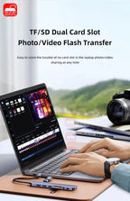 USB-C Hub 8-in-1 USB Extender with SD/TF Card Reader & Audio Port