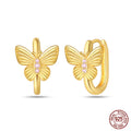 🌙⭐🐝 925 Sterling Silver Star Moon Bee Pendant Earrings ✨ | Gold-Tone Sparkling Zircon Luxury Earrings for Women 💎 | Wedding & Engagement Jewelry Gift 👰
