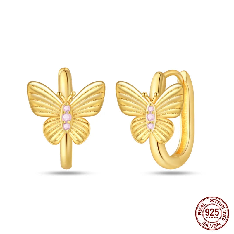 🌙⭐🐝 925 Sterling Silver Star Moon Bee Pendant Earrings ✨ | Gold-Tone Sparkling Zircon Luxury Earrings for Women 💎 | Wedding & Engagement Jewelry Gift 👰