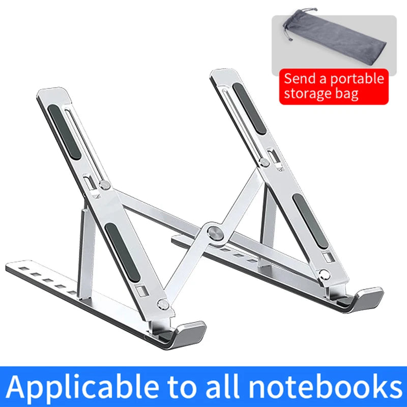 💻🔧 Aluminum Alloy Adjustable Foldable Laptop Stand – Portable Cooling Holder