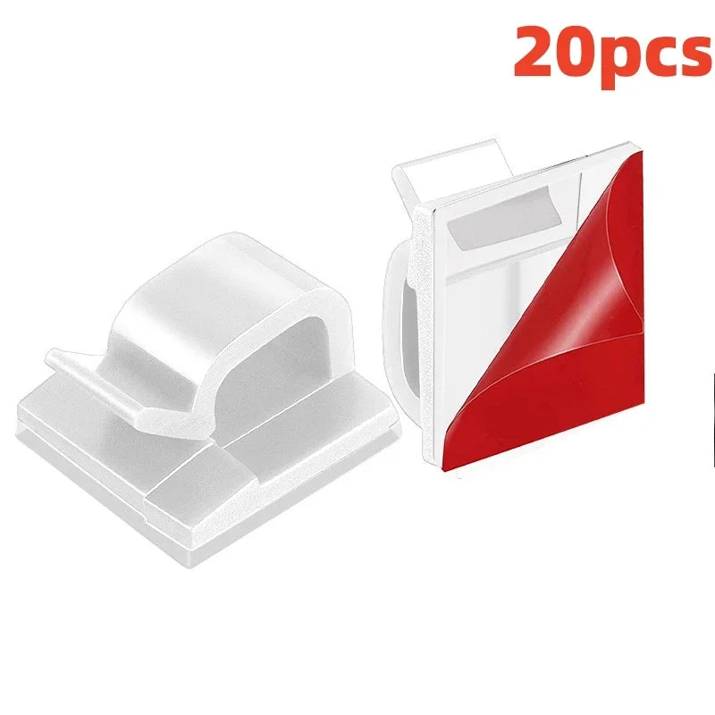 🔌📎 10/50PCS Cable Management Clips – Wire Organizer & Cord Holder