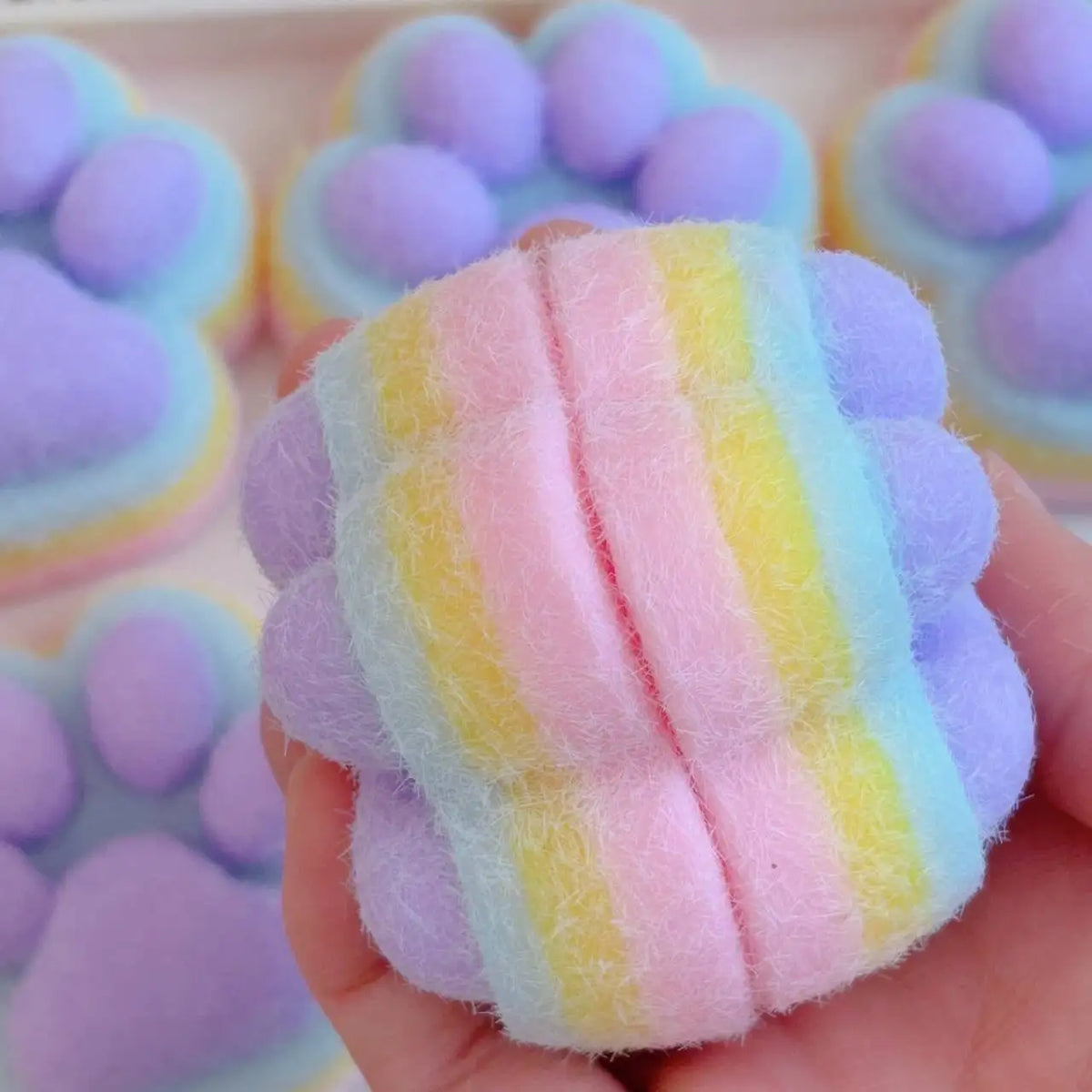 Cat Paw Mochi Squishy Toy – Soft Plush & Silicone Slow-Rebound Fidget
