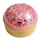 Rainbow Glitter Dumpling Squishy Ball – Soft Sensory Squeeze Fidget Toy