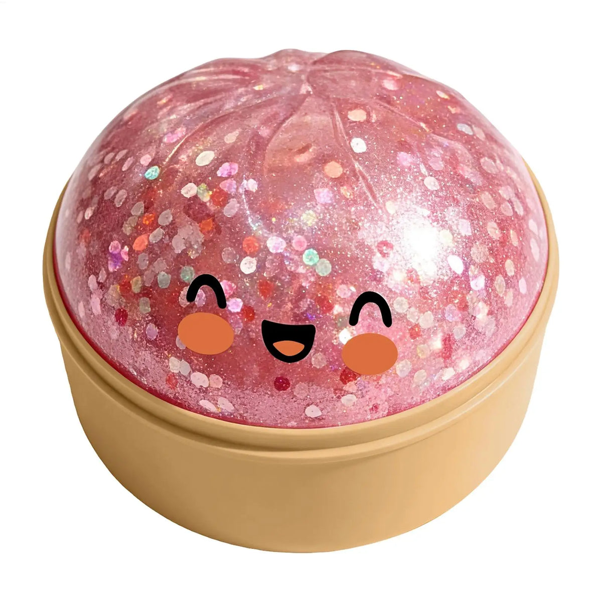 Rainbow Glitter Dumpling Squishy Ball – Soft Sensory Squeeze Fidget Toy