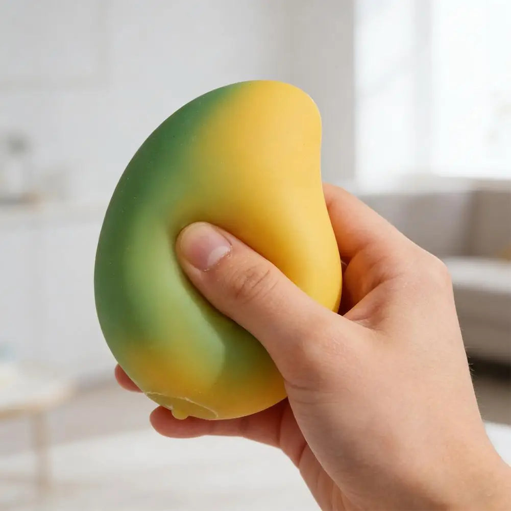 Color Changing Fruit Stress Ball – TPR Mango & Grape Squishy Fidget Toy