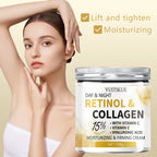 ✨💎 YUITIKUE 15% Retinol Collagen Day & Night Cream – Lift, Firm & Deeply Moisturize with Vitamin C, E & Hyaluronic Acid (100g)