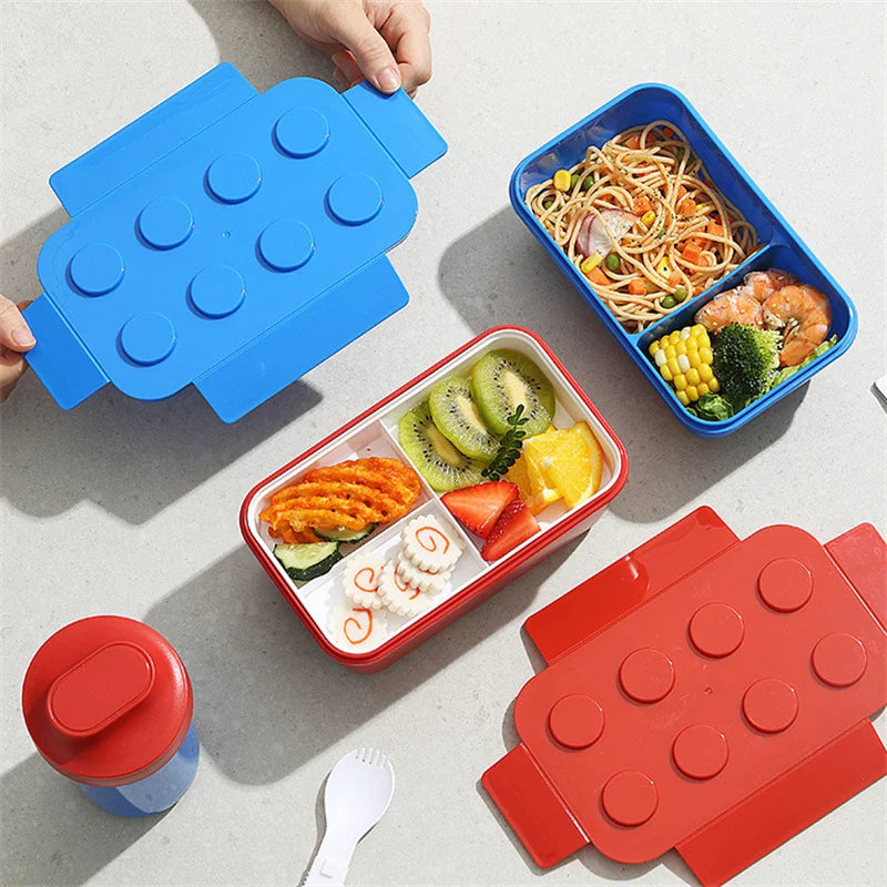 🧱🍱 Creative Sealed Lunch Box | Color Building Blocks Bento Box 🎨 | Portable Kids Lunch Box for School, Picnic & Fruit Salad