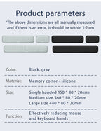 ⌨️🖱️ Ergonomic Memory Foam Keyboard & Mouse Wrist Rest Pad