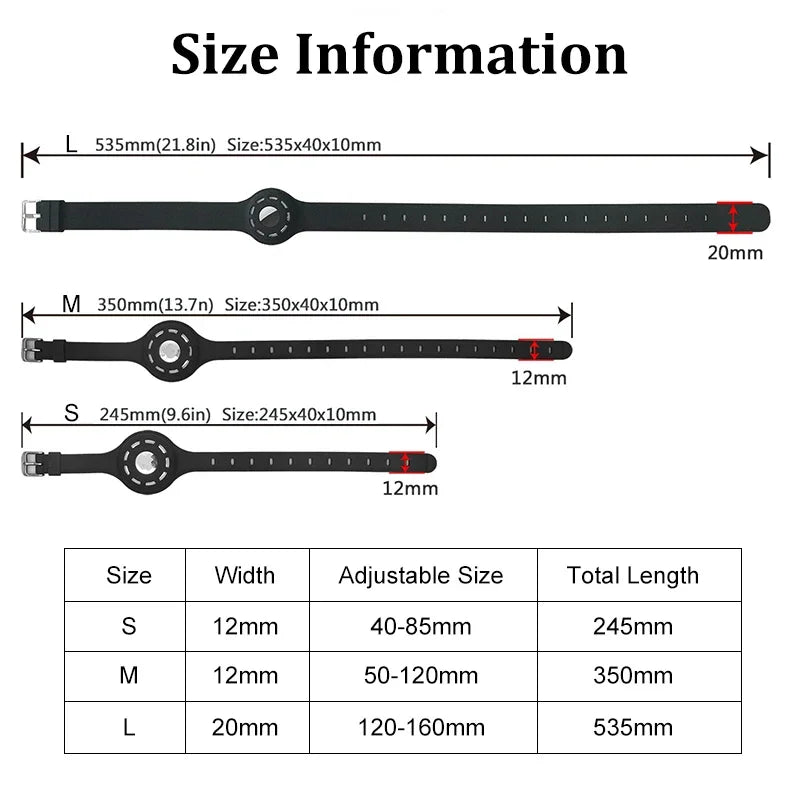 🐱📍 Silicone Anti-Lost Cat Collar for Apple AirTag – Adjustable Tracker Holder