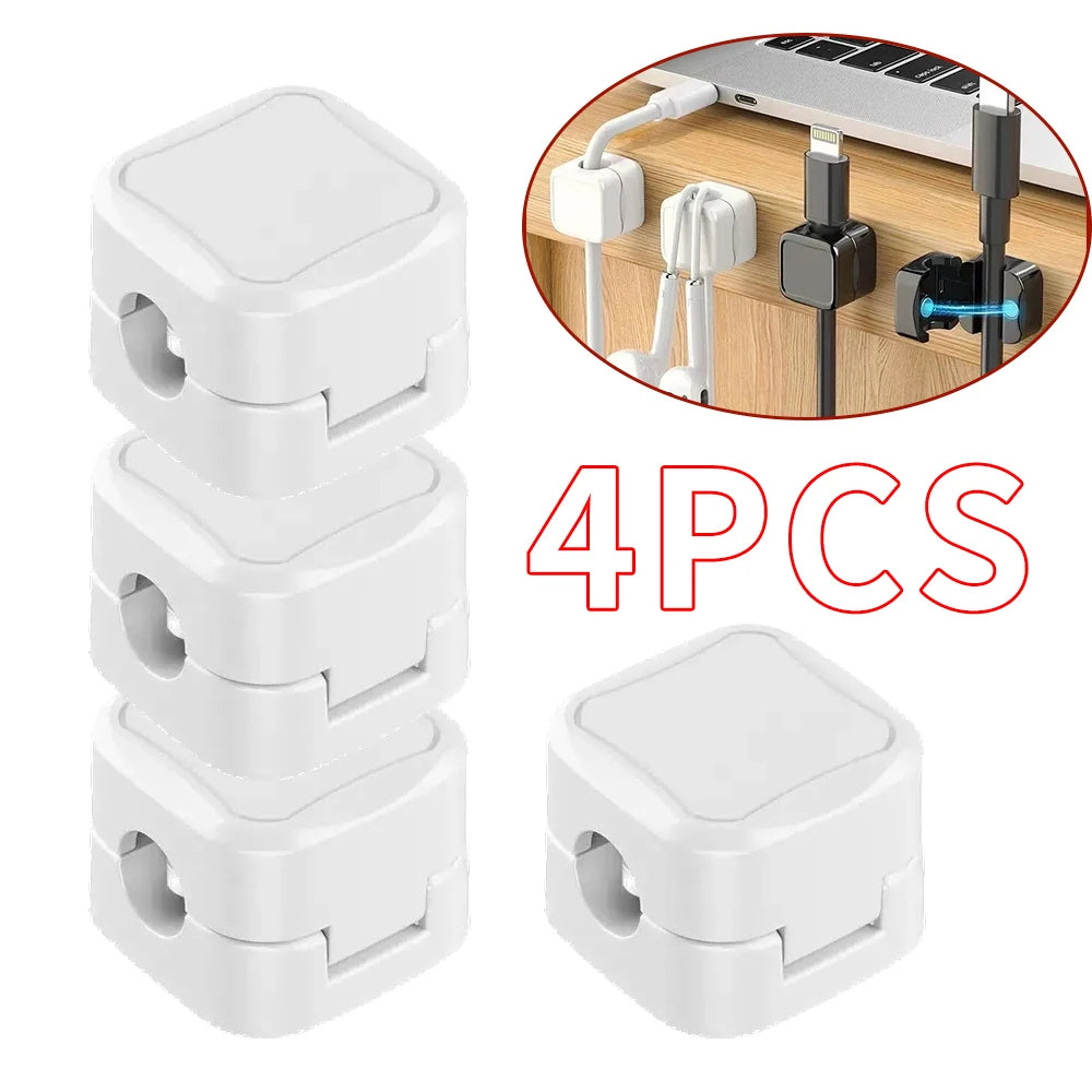 🧲🔌 Magnetic Cable Clips – Smooth Adjustable Cord Holder (4/8/16/36PCS)