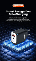 200W USB Type C Charger Quick Charge Portable Fast Charger 1U+2C Multi Port Charging Head