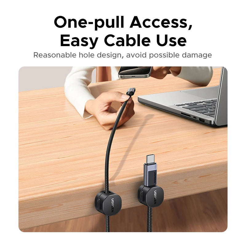 🧲🔌 UGREEN Magnetic Cable Organizer Clips – Desk Cord Holder