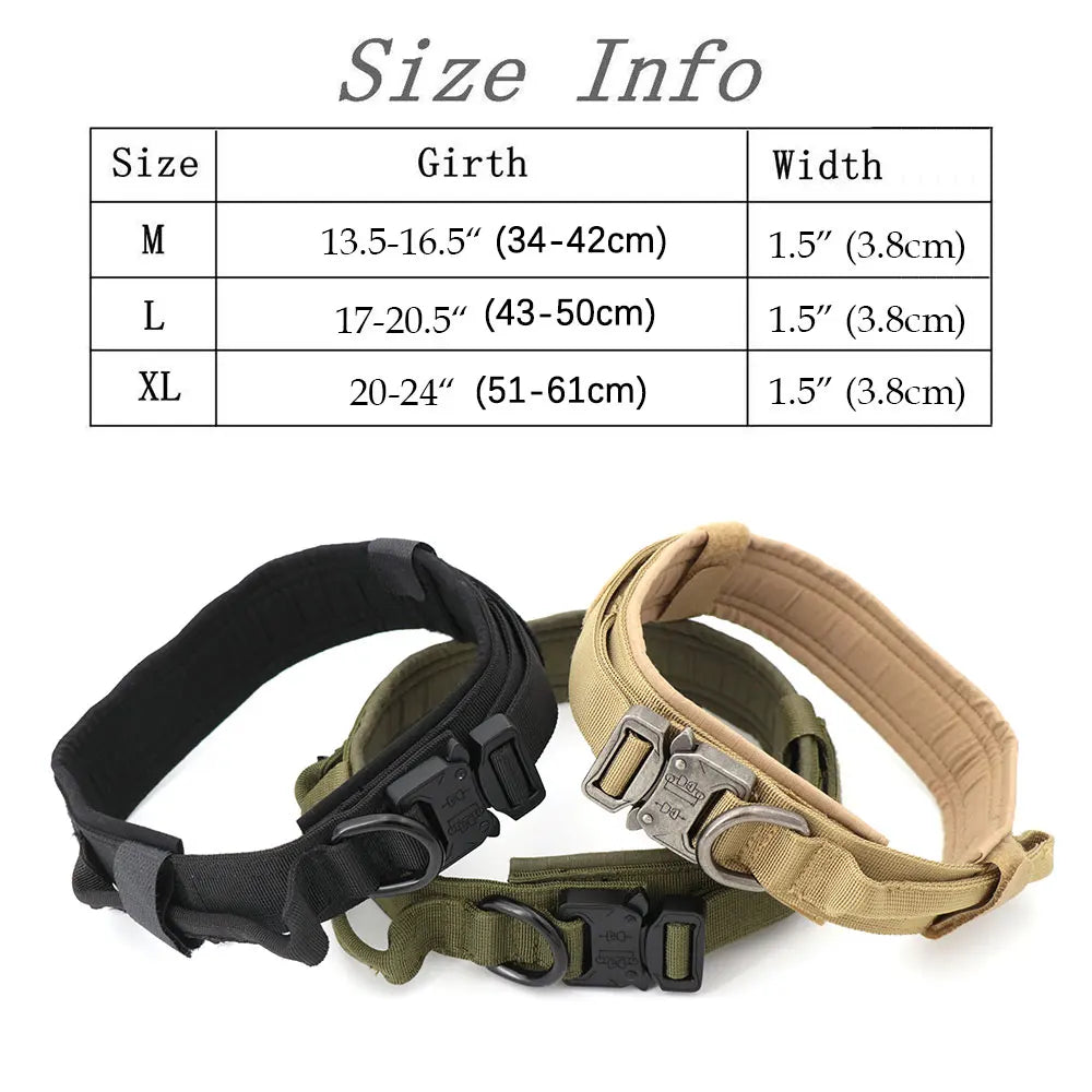 Tactical Large Dog Harness & Leash Set 🐕‍🦺 Military Training Vest with Collar for German Shepherd, Malinois & Medium-Large Dogs