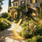 Solar Dragon Fire Garden Light – Waterproof Resin Landscape Décor