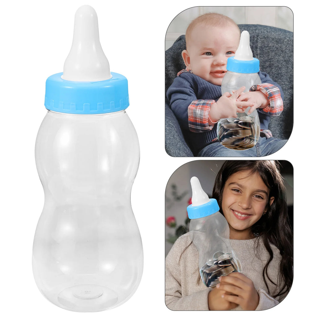 funny baby bottle piggy bank for kids