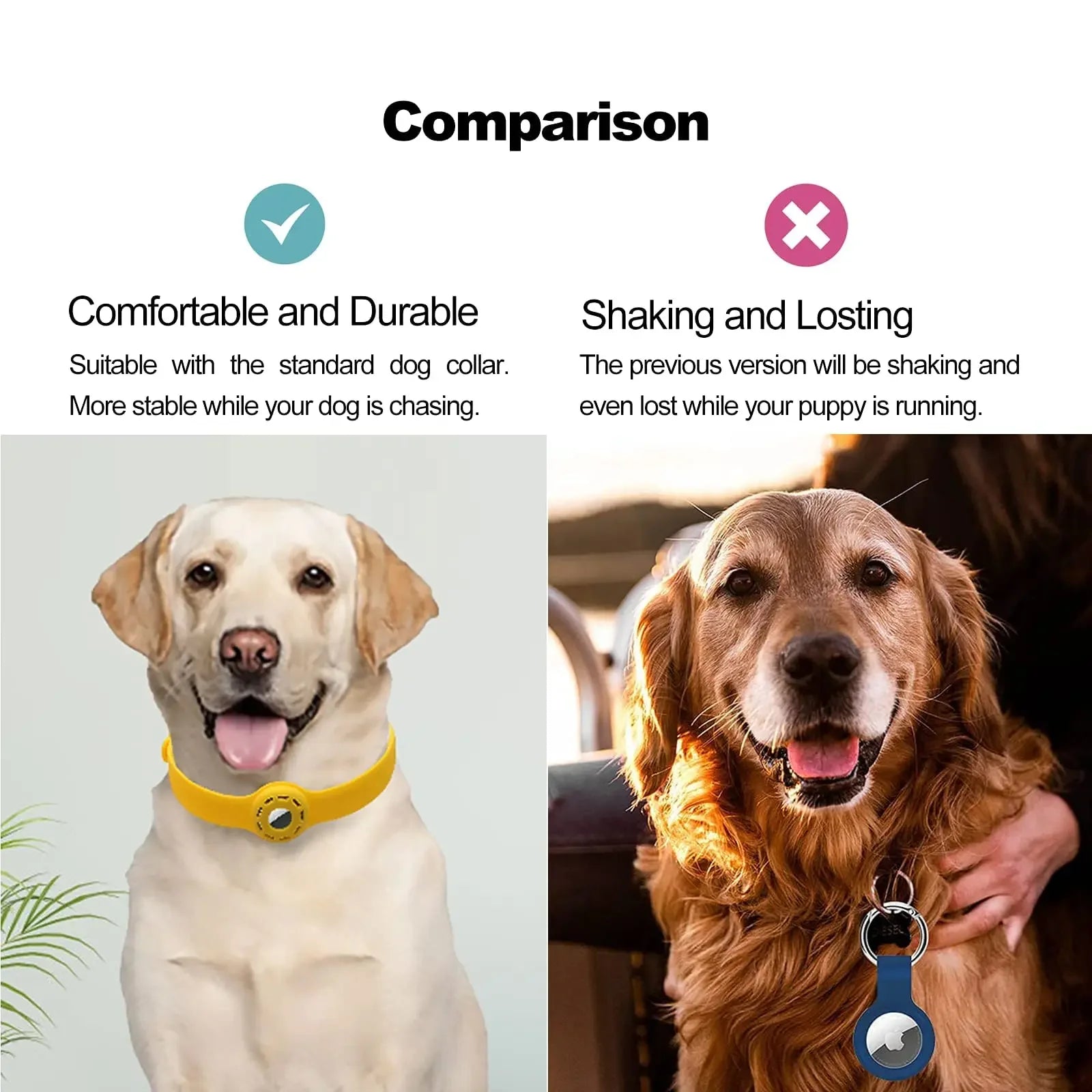 🐱📍 Silicone Anti-Lost Cat Collar for Apple AirTag – Adjustable Tracker Holder