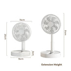 🌬️🔋 USB Foldable Mini Fan – 4 Speeds & Timer Table Fan