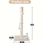 🐾🌳 34-Inch High Premium Sisal Cat Scratching Post with Hanging Ball
