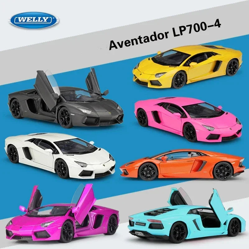1:24 Lamborghini Aventador LP700-4 Simulation Alloy Car Model  - Suitable for Children's Toys and Collections