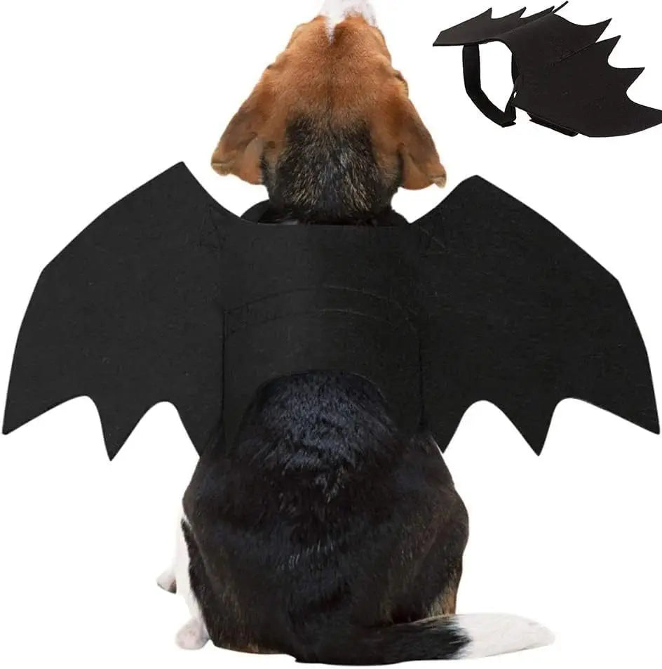 Black Bat Wings Pet Costume – Halloween Cat & Dog Cosplay
