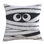 Halloween Cushion Cover – Cute Ghost, Pumpkin & Bat Print