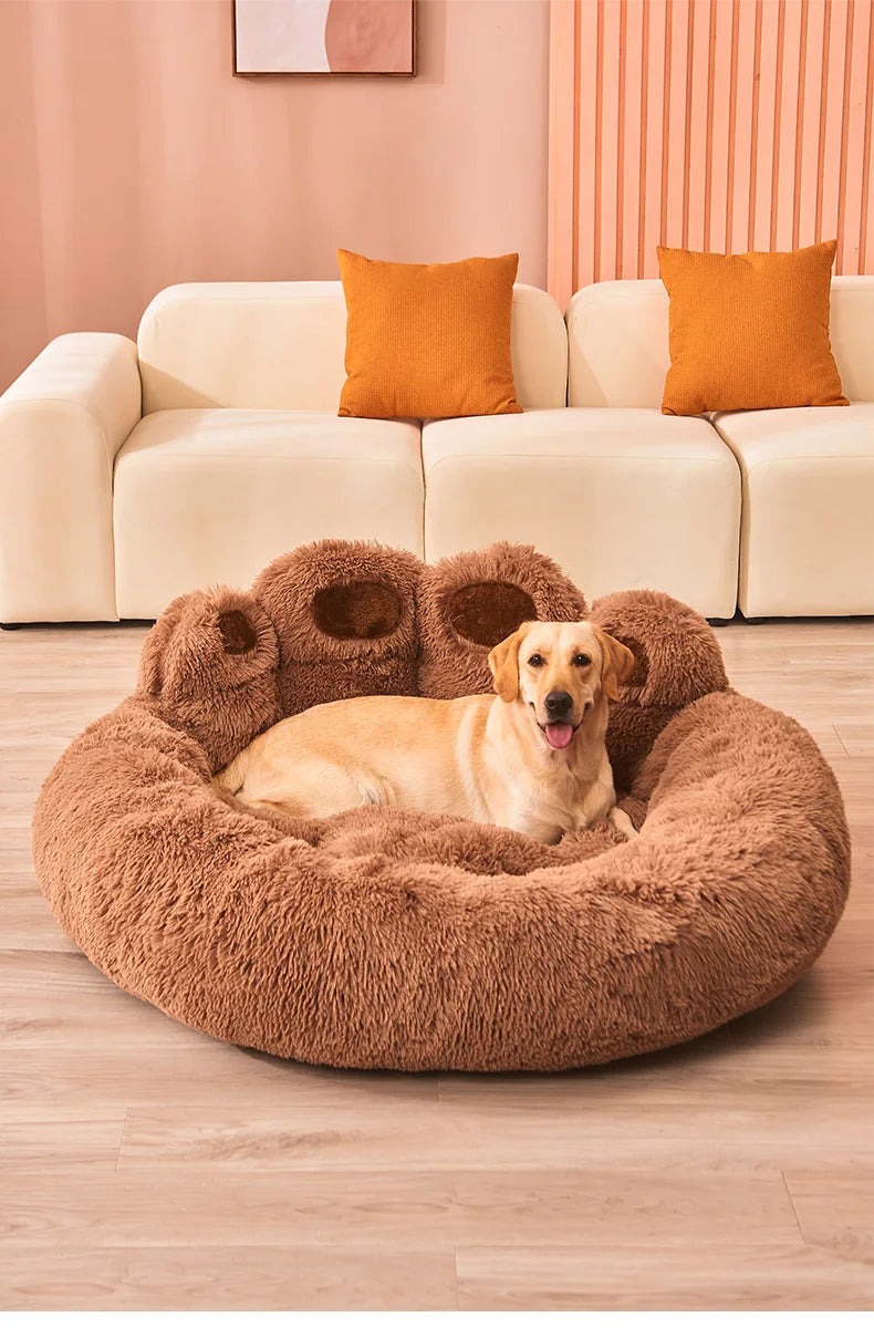 🐾🛏️ Fluffy Winter Dog Bed – Plush Kennel Sofa Cushion