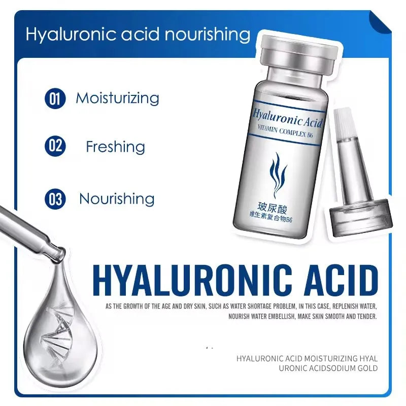 💧✨ BIOAQUA Hyaluronic Acid Serum (20PCS) – Moisturizing & Firming Facial Essence for Deep Hydration