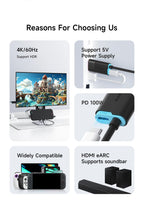 🎮🔗 Hagibis Switch 2 Dock – 4K@60Hz USB-C to HDMI with 100W PD
