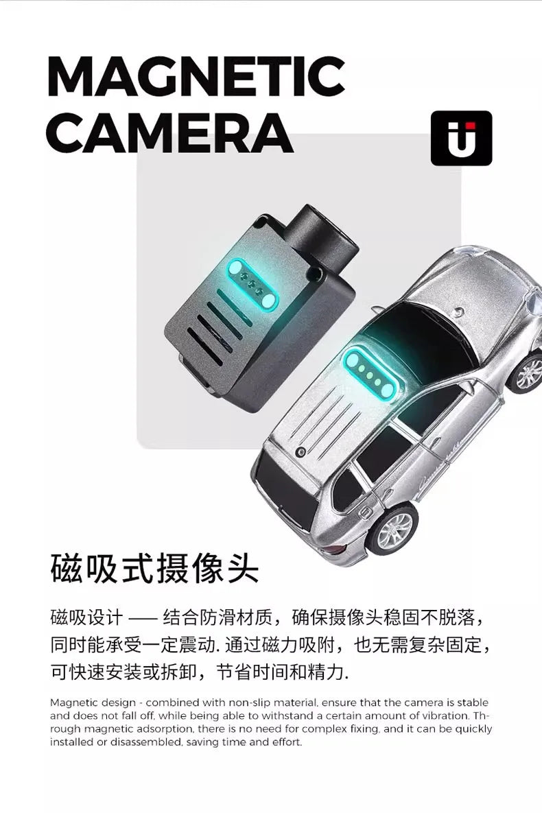 Car Model 1:64 6401 FPV RC Camera Mini Vehicle Full Scale Photo Self-stabilizing Rear Drive with 720P Remote Control Car
