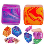 Colorful Frosted Ice Cube Squishy – TPR Slow-Rebound Fidget Toy