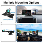10.26" 4K Dash Cam Mirror with Wireless CarPlay & Android Auto, GPS, Rear Camera, 1600x600 IPS Touchscreen, Voice Control, Parking Monitor