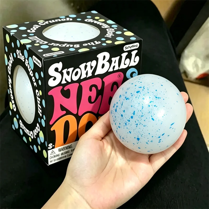 NeeDoh Snow Ball Crunch – Quick-Rebound Sensory Fidget Toy