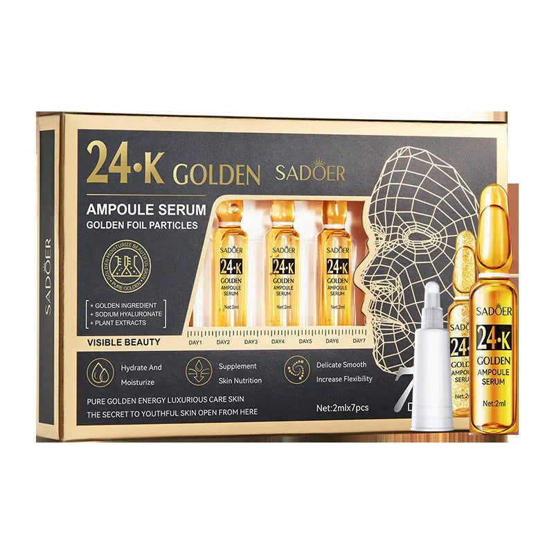 ✨🍊 Vitamin C Face Brightening Serum – Dark Spot Care, Pore Minimizing & Anti-Aging Gold Essence with Hyaluronic Acid