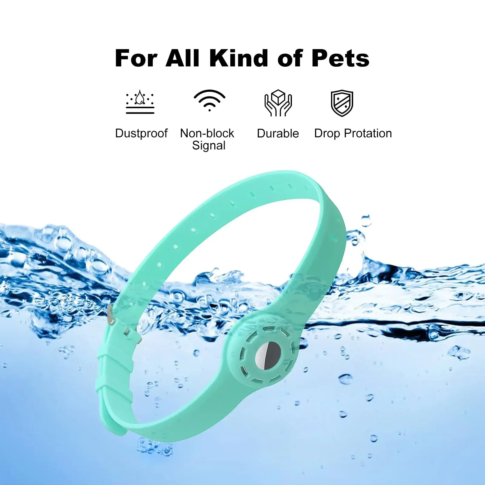🐱📍 Silicone Anti-Lost Cat Collar for Apple AirTag – Adjustable Tracker Holder