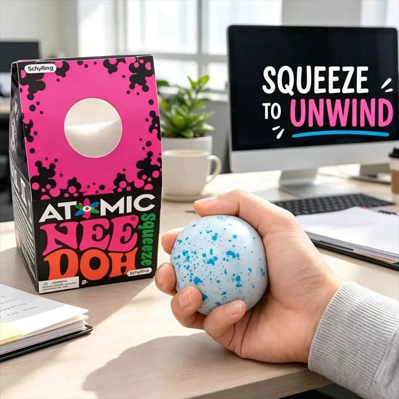 NeeDoh Snow Ball Crunch Squishy – TPR Sensory Fidget Toy