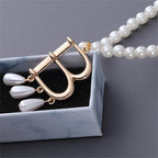 👑✨ Fashion Queen Anne Boleyn Cosplay Necklace 🤍 | Faux Pearl Renaissance Noble Jewelry 💎 | Halloween Royal Costume Accessory for Women 🎃