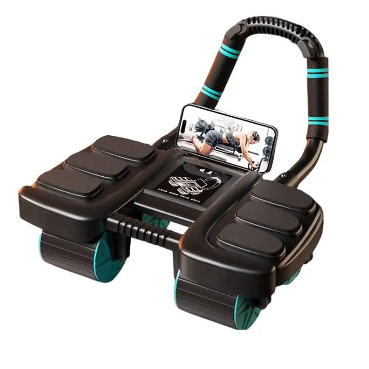 Abdominal Wheel Exerciser with 6-Wheel Support