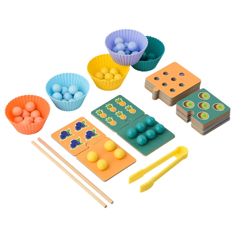 Montessori Mathematics Props Baby Digital Cognitive Pairing Puzzle Puzzle Igenious Ingenious Pearl Children's Fine Action Toys