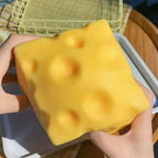 Yellow Cheese Squishy Toy – Squeeze & Stress Relief Fidget Toy