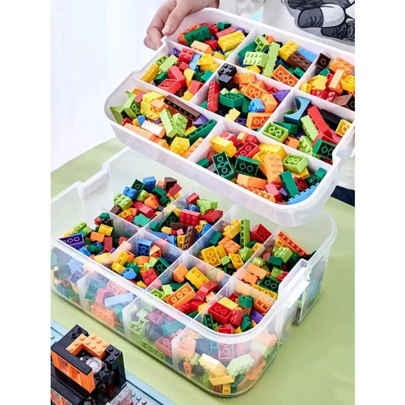 🧱✨ Kids Building Block Storage Box | 1 / 2 / 3 Layer Adjustable Toy Organizer 📦 | Classified Sundries Container for Small Toys & Accessories